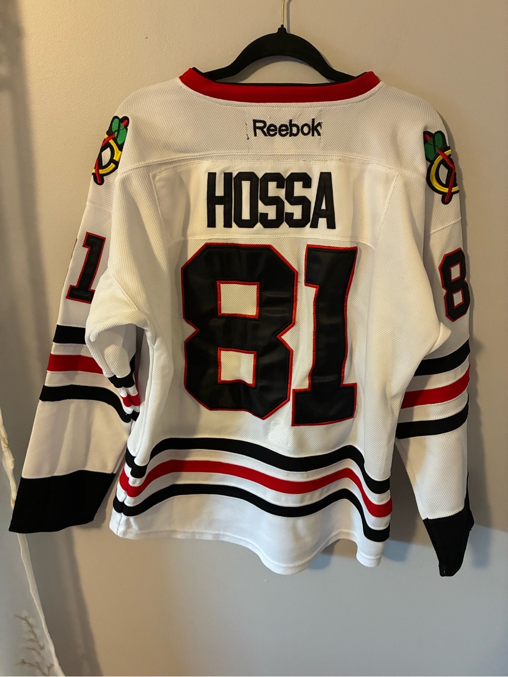 White Chicago Blackhawks Marian Hossa #81 Hockey Jersey